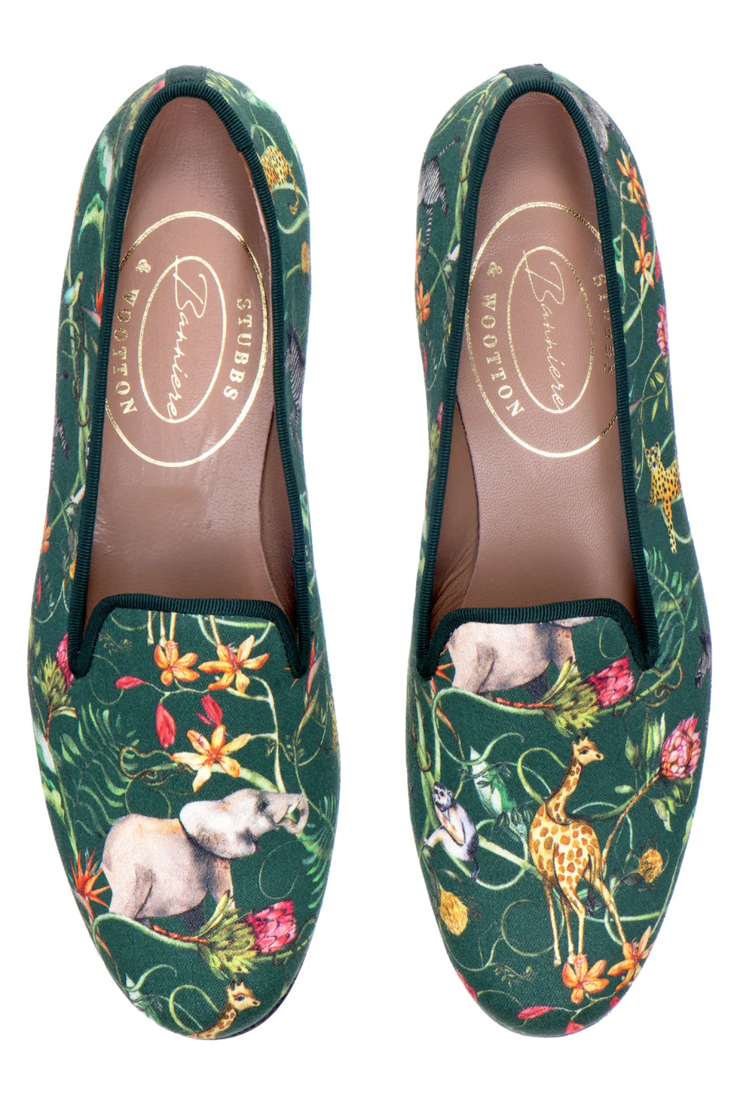 Women Stubbs & Wootton Slipper<Africa Emerald Silk Slipper (Women)