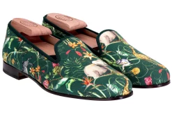 Women Stubbs & Wootton Slipper<Africa Emerald Silk Slipper (Women)