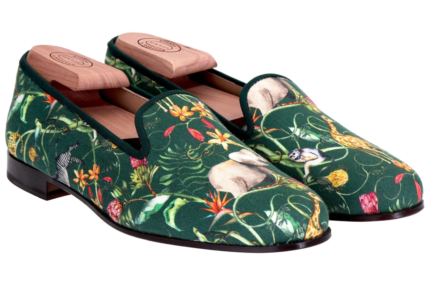 Women Stubbs & Wootton Slipper<Africa Emerald Silk Slipper (Women)