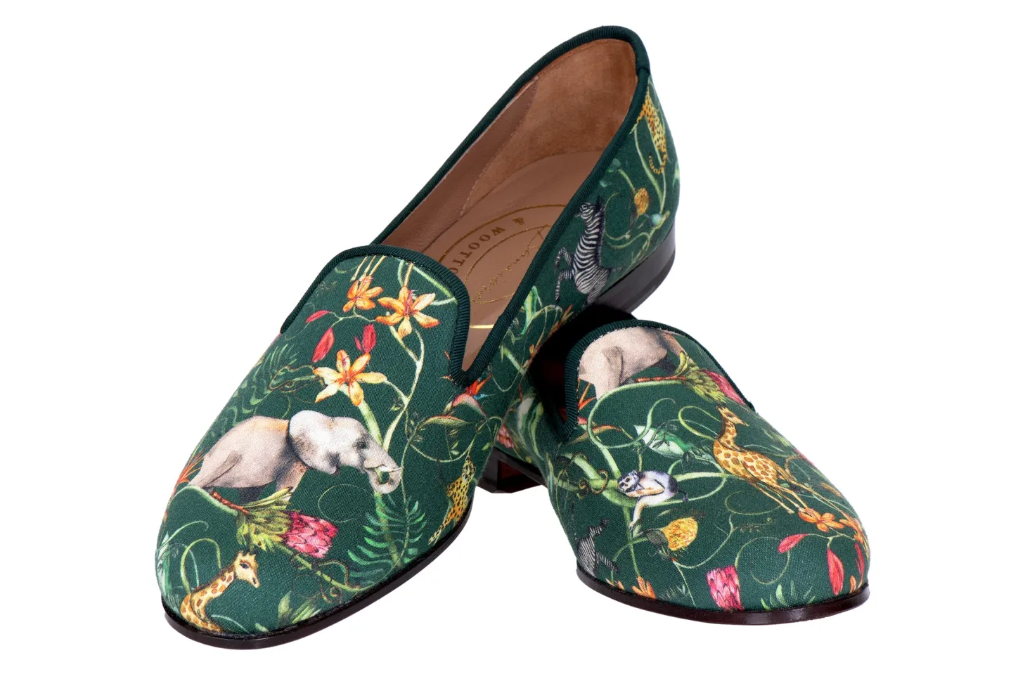 Women Stubbs & Wootton Slipper<Africa Emerald Silk Slipper (Women)