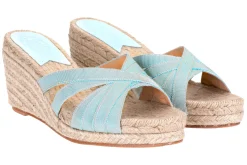 Women Stubbs & Wootton Heel<Aqua (Kelly)