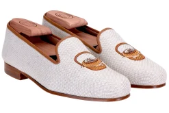Women Stubbs & Wootton Slipper<Basket Linen Slipper (Women)