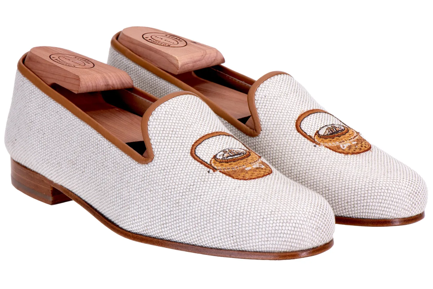 Women Stubbs & Wootton Slipper<Basket Linen Slipper (Women)