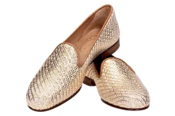 Women Stubbs & Wootton Slipper<Basket en Platino Slipper (Women)
