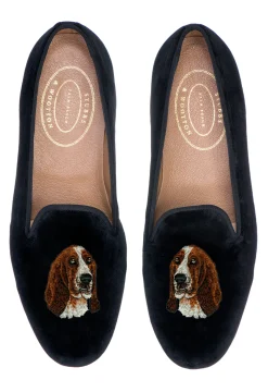 Women Stubbs & Wootton Slipper<Basset Hound (Women)