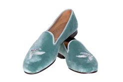Women Stubbs & Wootton Slipper<Broadleaf Celeste (Women)