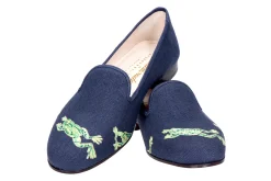 Women Stubbs & Wootton Slipper<Calabasas Linen Slipper (Women)