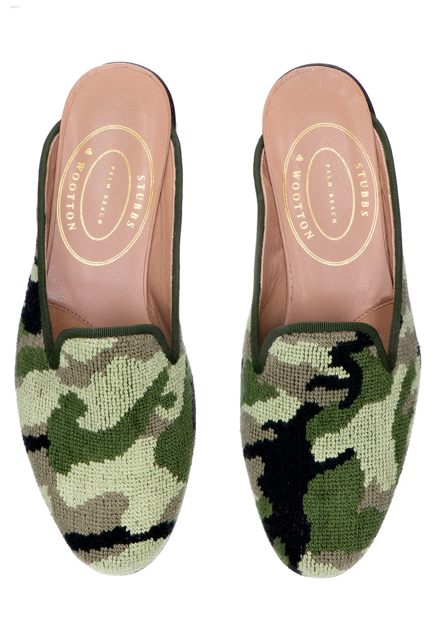 Women Stubbs & Wootton Mule<Green Needlepoint Mule (Women)