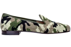 Stubbs & Wootton Slipper<Camo Needlepoint Slipper (Men)