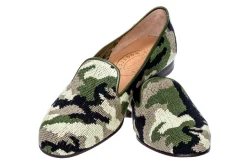 Stubbs & Wootton Slipper<Camo Needlepoint Slipper (Men)