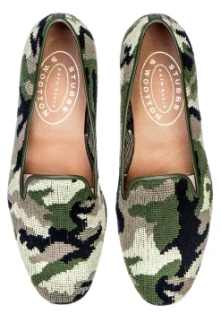 Women Stubbs & Wootton Slipper<Camo Needlepoint Slipper (Women)