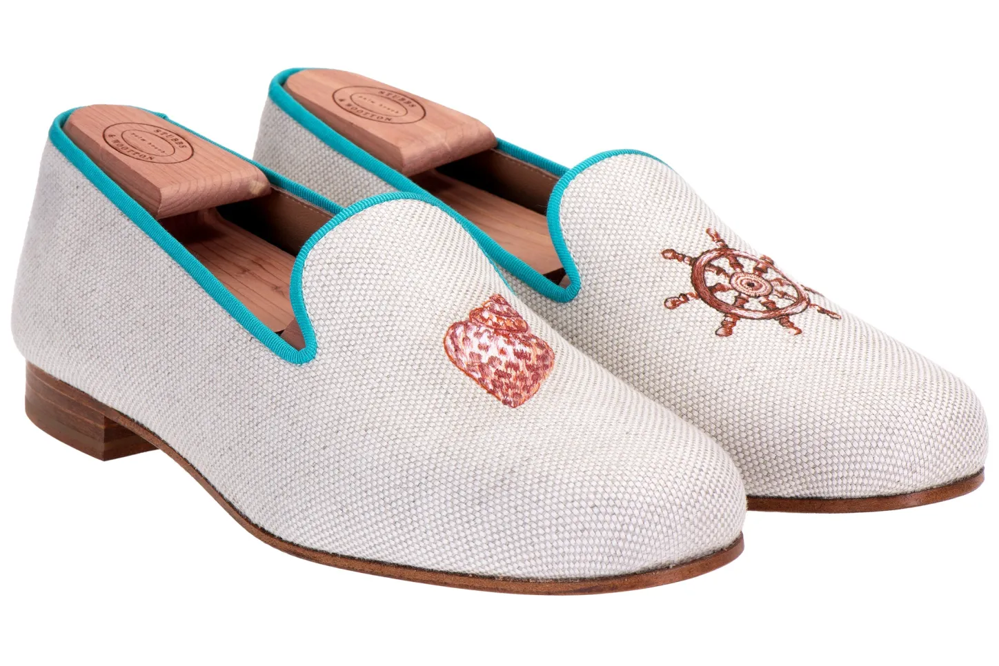 Women Stubbs & Wootton Slipper<Conch Helm Linen Slipper (Women)