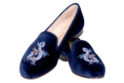Women Stubbs & Wootton Slipper<Dragon Indigo (Women)