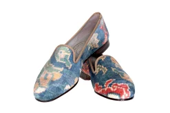 Women Stubbs & Wootton Slipper<Floriana Navy (Women)