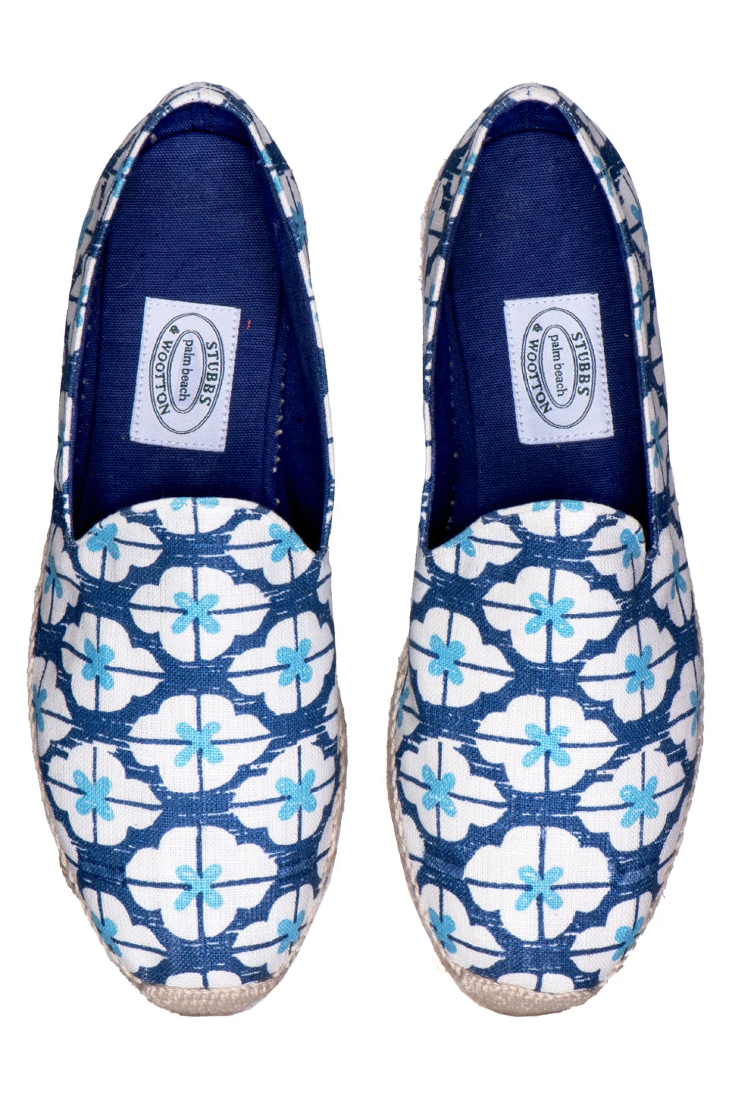 Stubbs & Wootton Espadrille<Geometric Indigo Gatsby (Men)