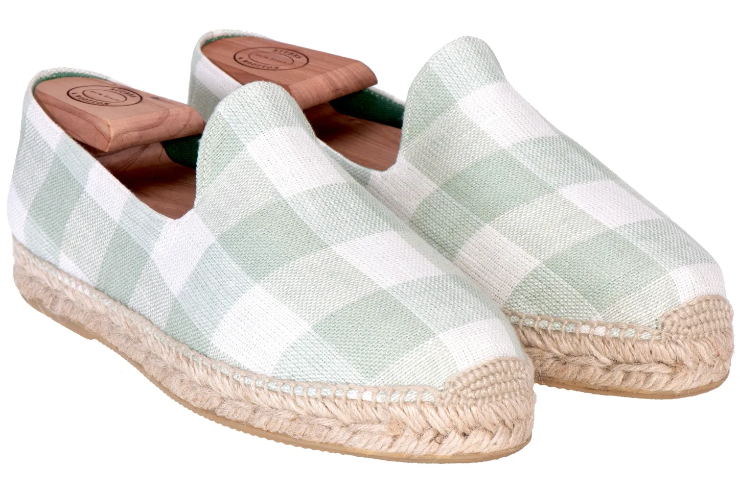 Women Stubbs & Wootton Espadrille<Gingham Willow (Women)