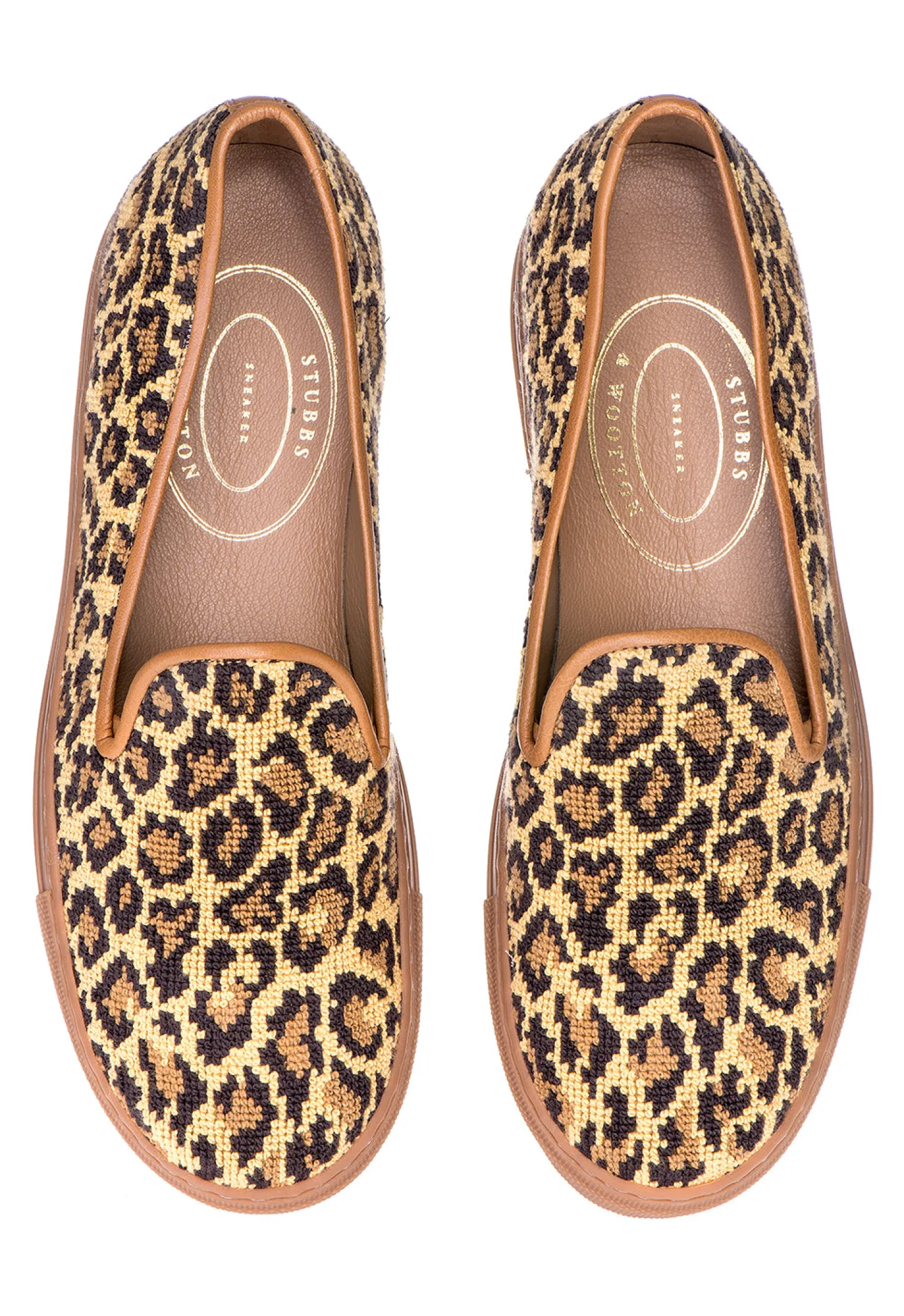 Women Stubbs & Wootton Sneaker<Jane Leopard Needlepoint Sneaker (Women)