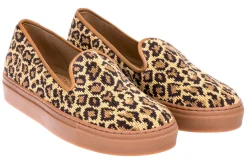 Women Stubbs & Wootton Sneaker<Jane Leopard Needlepoint Sneaker (Women)