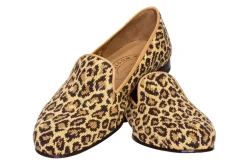 Women Stubbs & Wootton Slipper<Jane Leopard Needlepoint (Narrow)