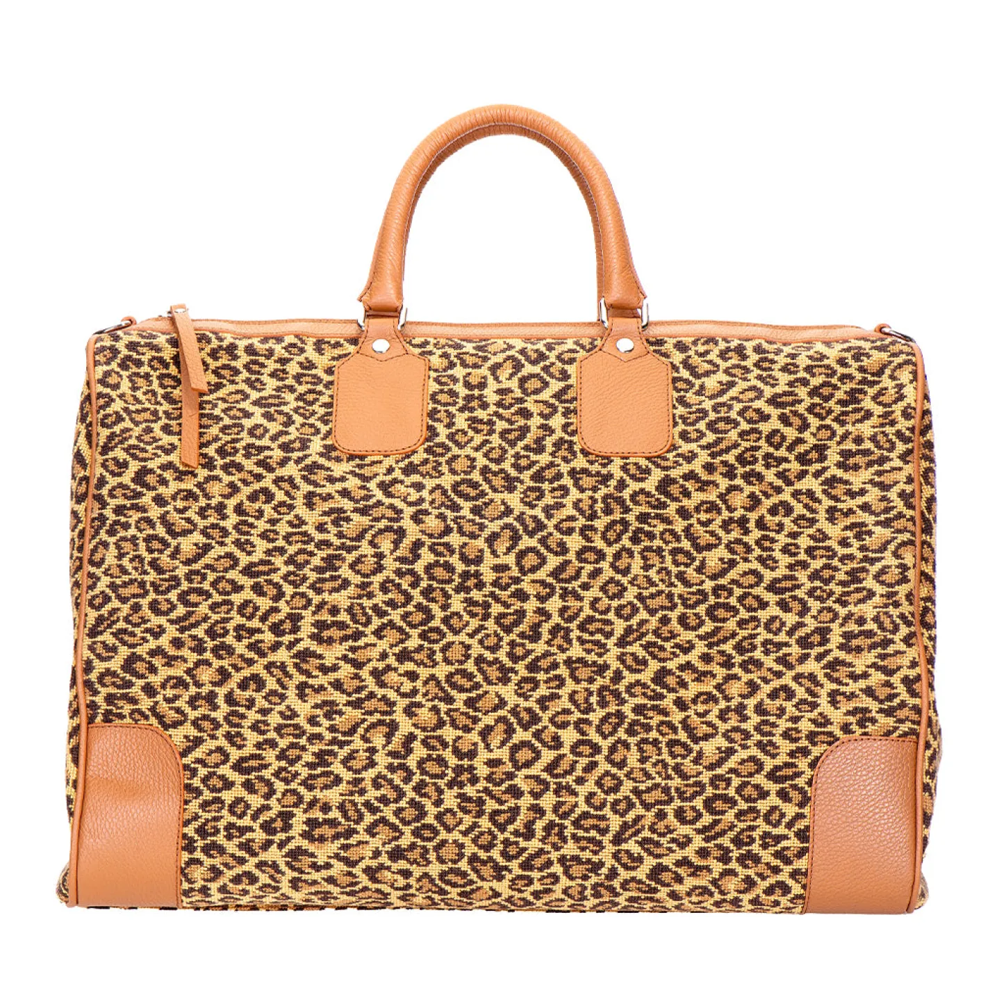 Stubbs & Wootton Weekenders<Jane Leopard Needlepoint Weekender