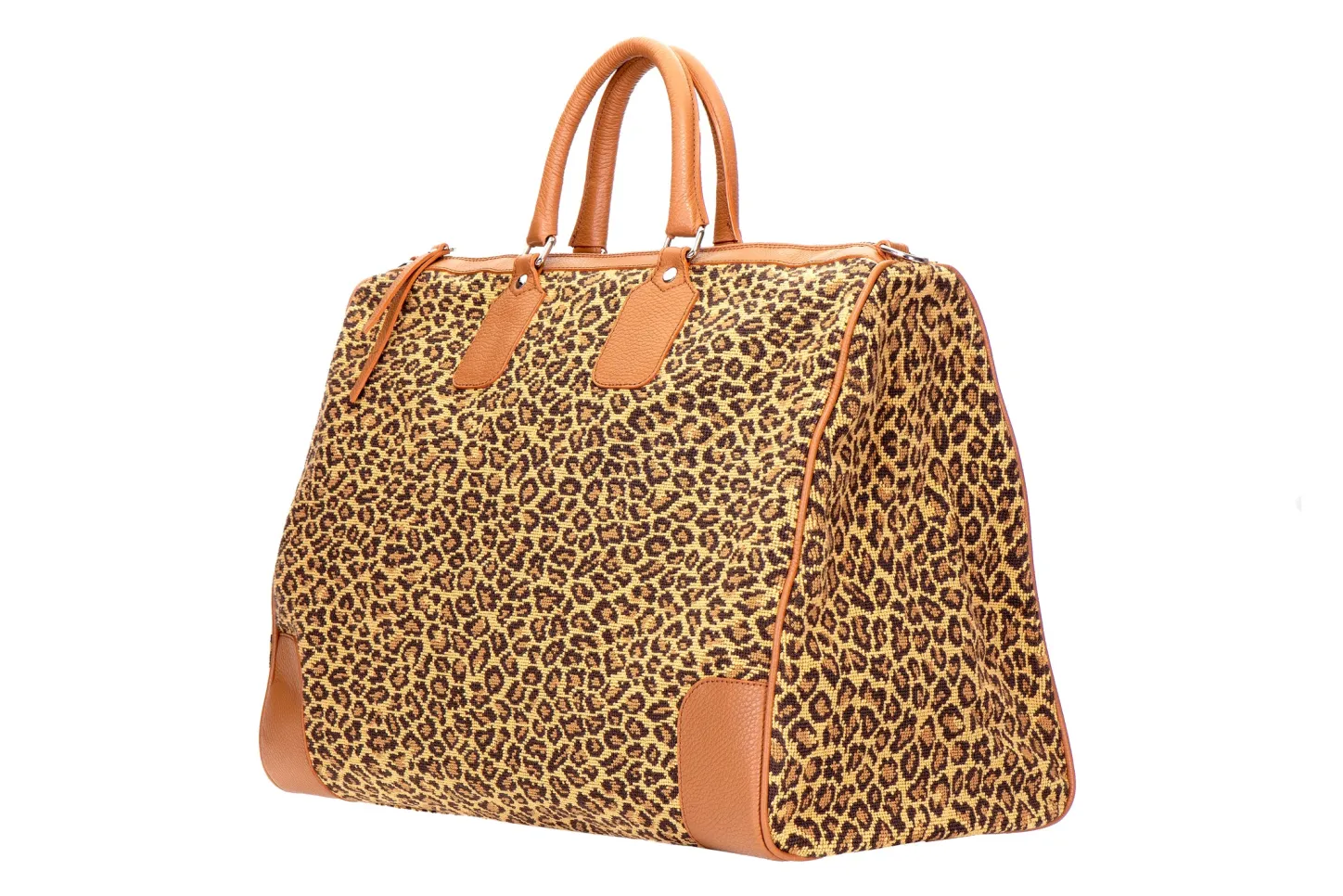 Stubbs & Wootton Weekenders<Jane Leopard Needlepoint Weekender