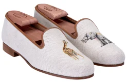 Stubbs & Wootton Slipper<Jungle Linen Slipper (Men)