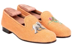 Stubbs & Wootton Slipper<Jungle Ochre Linen Slipper (Men)