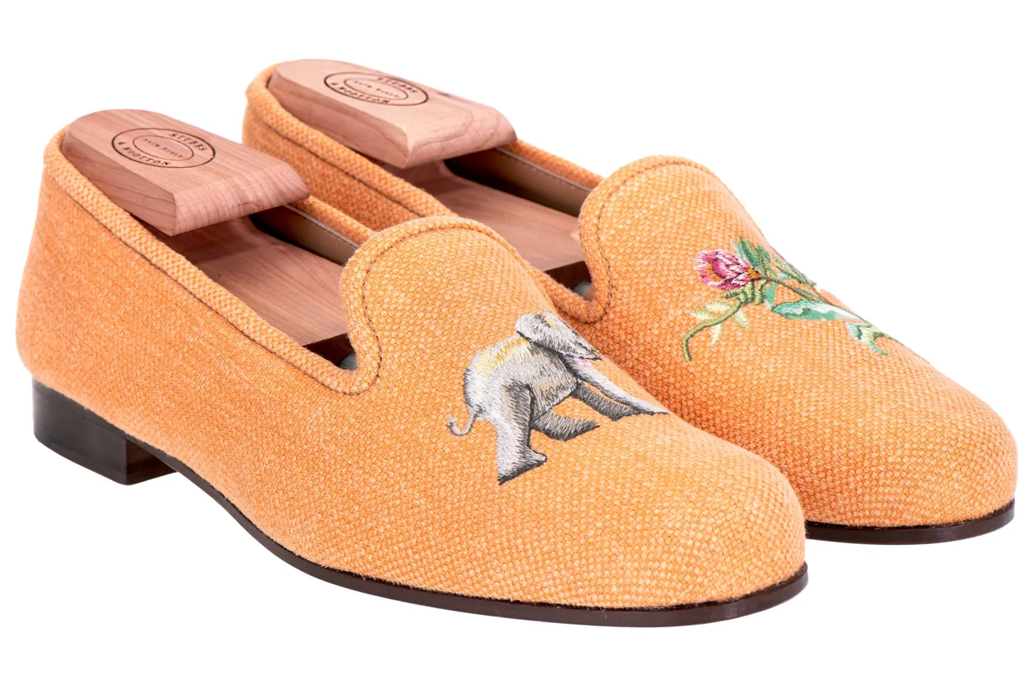 Stubbs & Wootton Slipper<Jungle Ochre Linen Slipper (Men)