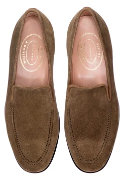 Stubbs & Wootton Venetian<Khaki Suede Venetian (Men)