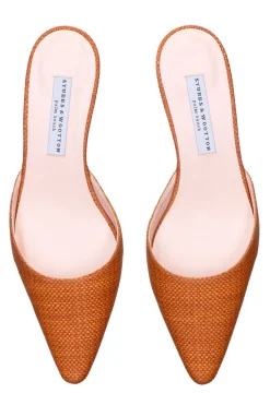 Women Stubbs & Wootton Heel<Luggage Raffia Greta