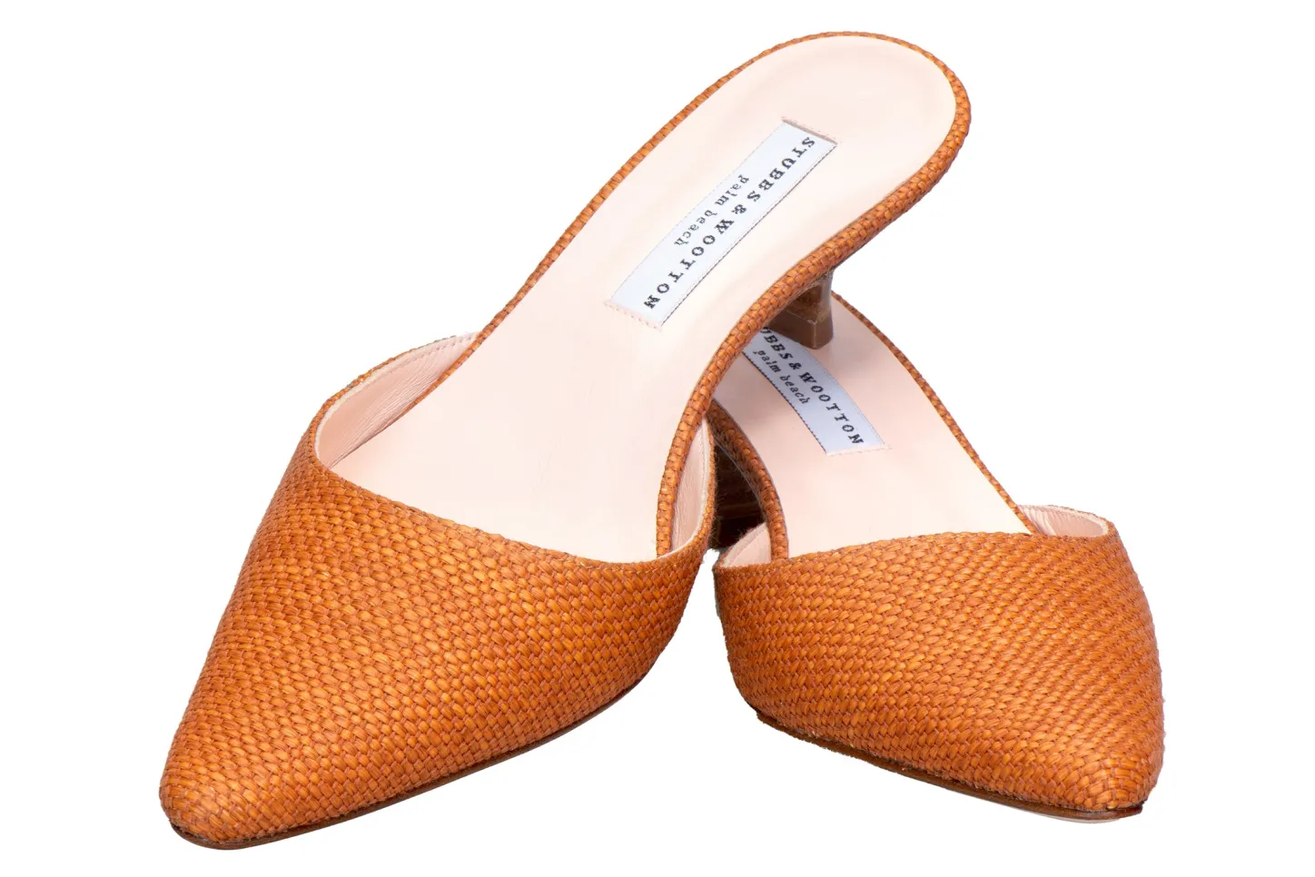 Women Stubbs & Wootton Heel<Luggage Raffia Greta