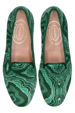 Stubbs & Wootton Slipper<Malachite Needlepoint Slipper (Men)