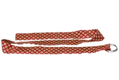 Stubbs & Wootton Belts<Medallion Cranberry Silk Belt