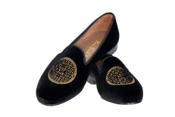 Stubbs & Wootton Slipper<Metropolis Gold Velvet Slipper (Men)