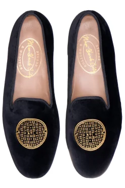Women Stubbs & Wootton Slipper<Metropolis Gold Velvet Slipper (Women)
