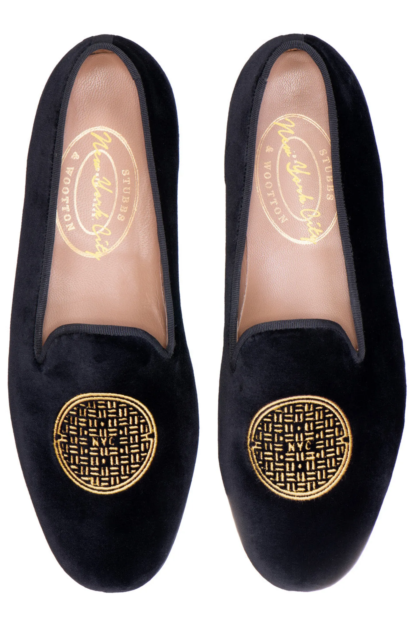 Women Stubbs & Wootton Slipper<Metropolis Gold Velvet Slipper (Women)