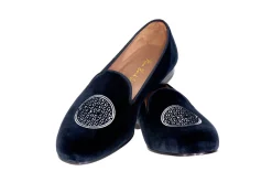 Women Stubbs & Wootton Slipper<Metropolis Nickel Velvet Slipper (Women)