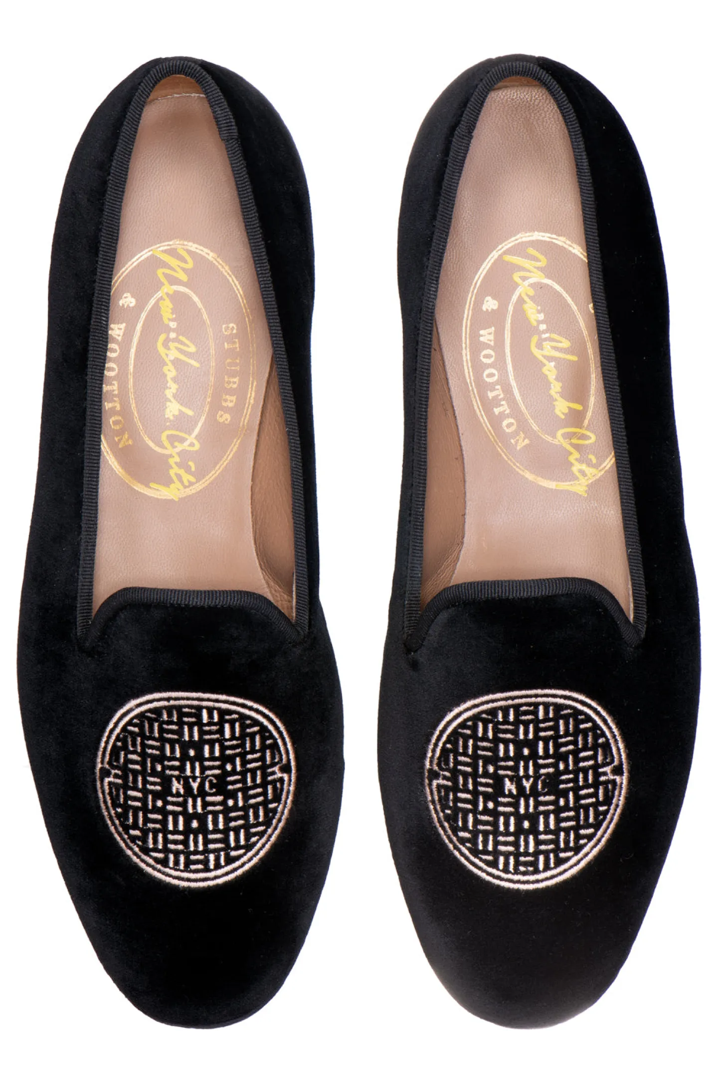 Women Stubbs & Wootton Slipper<Metropolis Rosegold Velvet Slipper (Women)