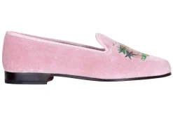 Women Stubbs & Wootton Slipper<PB Clocktower Champagne Velvet Slipper (Women)