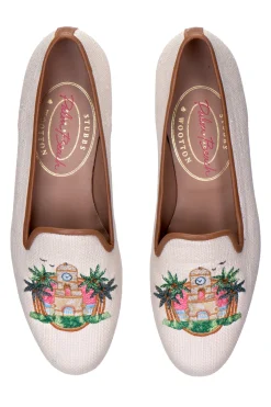 Women Stubbs & Wootton Slipper<PB Clocktower Panama (Women)