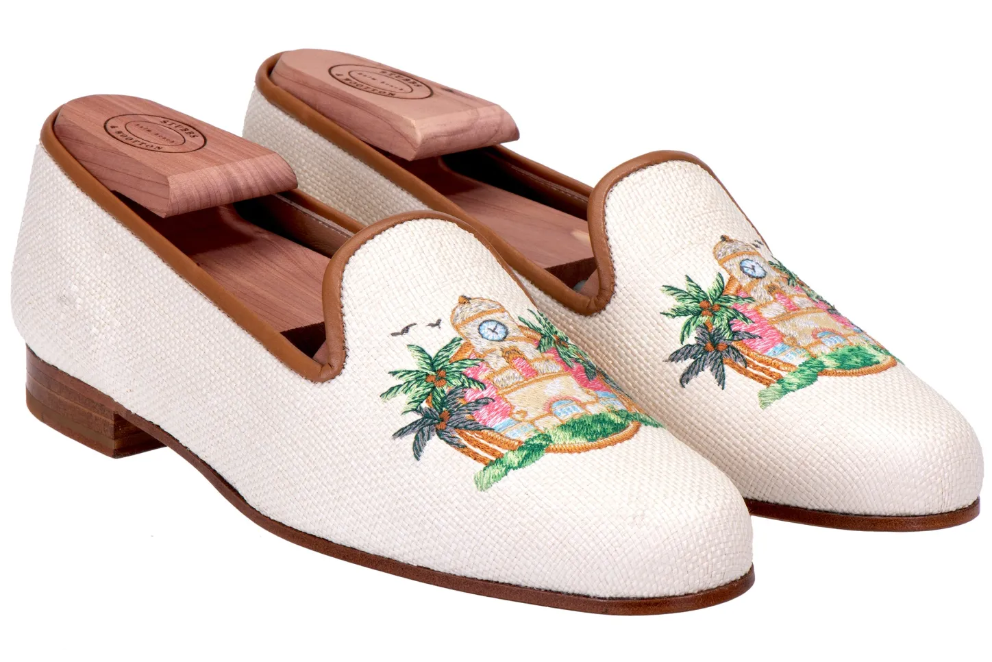 Women Stubbs & Wootton Slipper<PB Clocktower Panama (Women)