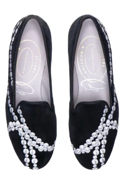 Women Stubbs & Wootton Slipper<Pearls Noir Private Stock (Women)