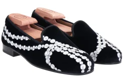 Women Stubbs & Wootton Slipper<Pearls Noir Private Stock (Women)
