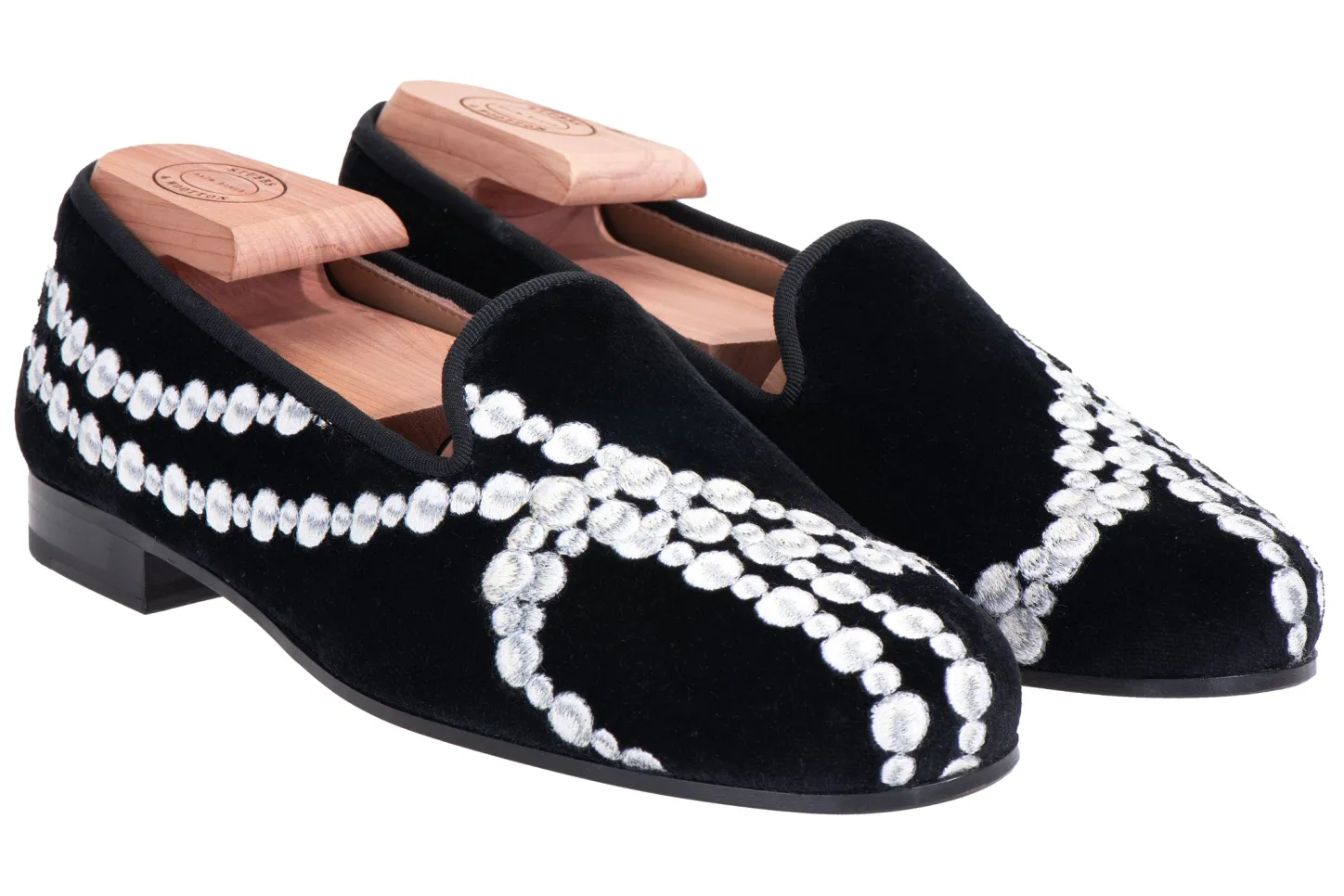 Women Stubbs & Wootton Slipper<Pearls Noir Private Stock (Women)