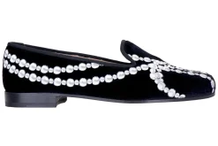 Women Stubbs & Wootton Slipper<Pearls Noir Private Stock (Women)
