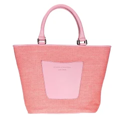 Stubbs & Wootton Mini Totes<Salmon Raffia Midi Tote