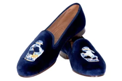 Women Stubbs & Wootton Slipper<Shattered Ming Indigo (Women)