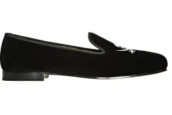 Stubbs & Wootton Slipper<Skull Velvet Slipper (Wide)