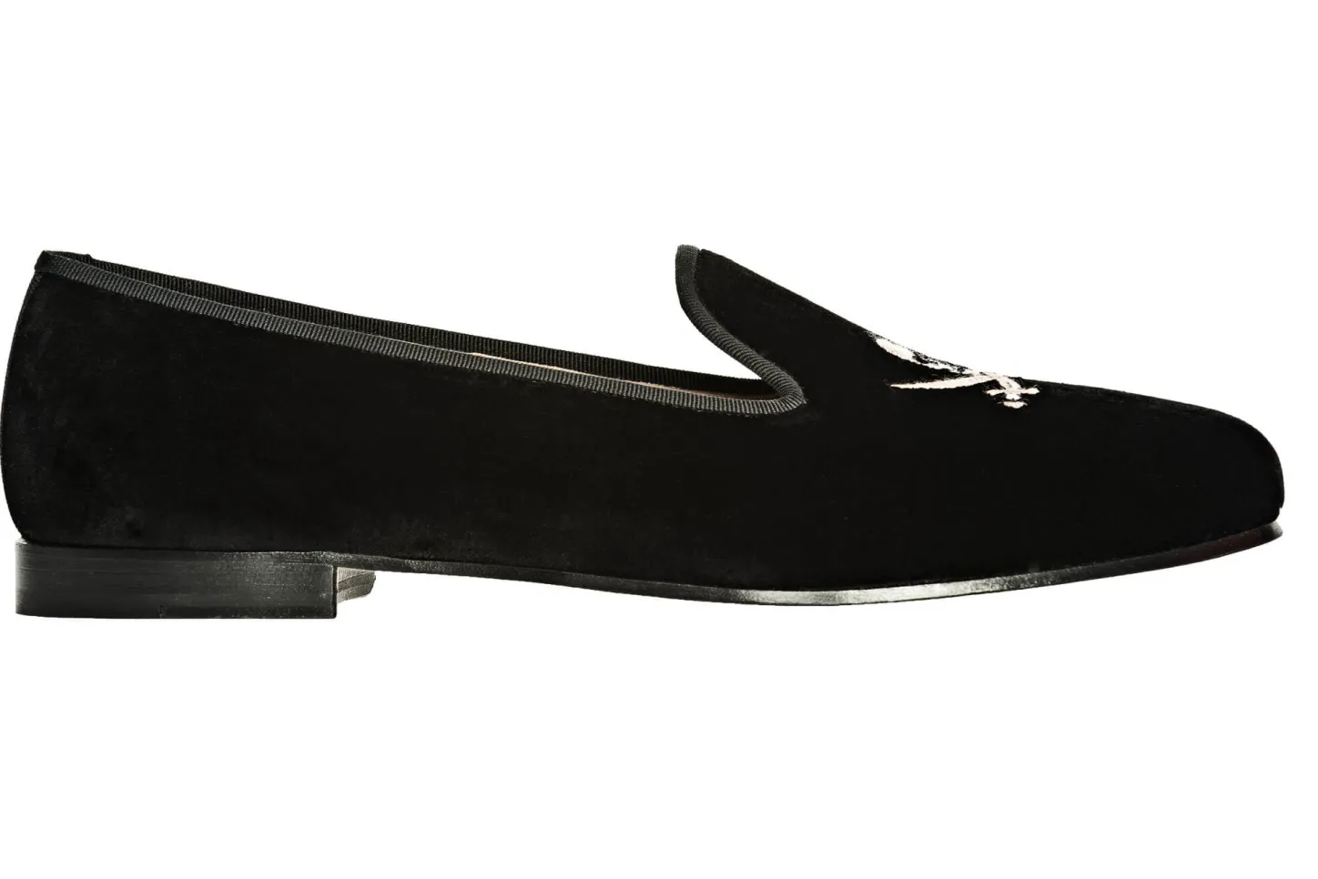 Stubbs & Wootton Slipper<Skull Velvet Slipper (Wide)