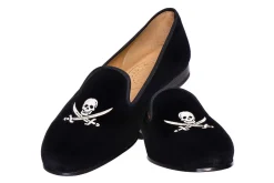 Stubbs & Wootton Slipper<Skull Velvet Slipper (Men)